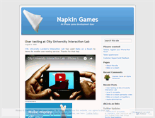 Tablet Screenshot of napkingames.wordpress.com