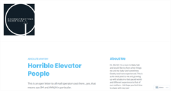 Desktop Screenshot of deconstructingvanyism.wordpress.com