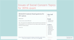 Desktop Screenshot of issuesofsocialconcernirma.wordpress.com