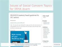 Tablet Screenshot of issuesofsocialconcernirma.wordpress.com