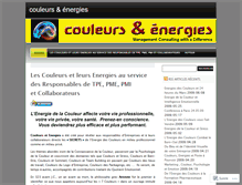 Tablet Screenshot of couleursetenergies.wordpress.com