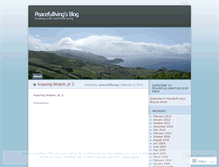 Tablet Screenshot of peacefulliving.wordpress.com