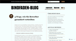 Desktop Screenshot of bindfaden.wordpress.com