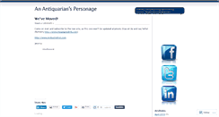 Desktop Screenshot of anantiquarianspersonage.wordpress.com