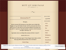 Tablet Screenshot of mittlivsompajas.wordpress.com