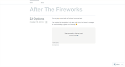 Desktop Screenshot of afterthefireworks.wordpress.com