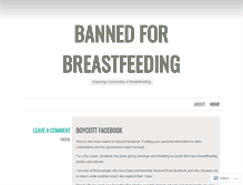 Tablet Screenshot of banned4breastfeeding.wordpress.com