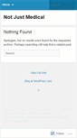 Mobile Screenshot of notjustmedical.wordpress.com