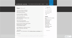 Desktop Screenshot of problematicserenity.wordpress.com