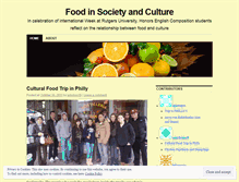 Tablet Screenshot of foodinsocietynculture.wordpress.com