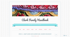 Desktop Screenshot of clarkfamilyhandbook.wordpress.com