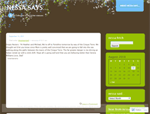 Tablet Screenshot of nessasays.wordpress.com