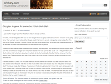 Tablet Screenshot of orbitary.wordpress.com