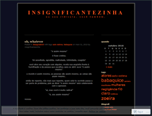 Tablet Screenshot of insignificantezinha.wordpress.com