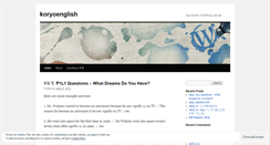 Desktop Screenshot of koryoenglish.wordpress.com