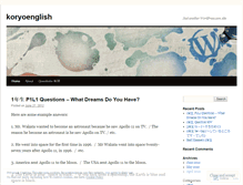 Tablet Screenshot of koryoenglish.wordpress.com