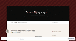 Desktop Screenshot of pkvijay.wordpress.com