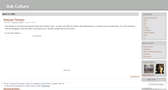 Desktop Screenshot of dubculture.wordpress.com