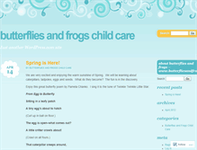 Tablet Screenshot of butterfliesandfrogschildcare.wordpress.com