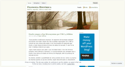 Desktop Screenshot of filosofiahistorica.wordpress.com