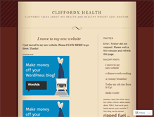 Tablet Screenshot of cliffordxhealth.wordpress.com