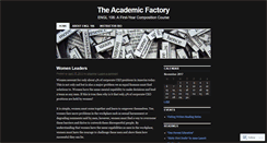 Desktop Screenshot of academicfactory.wordpress.com