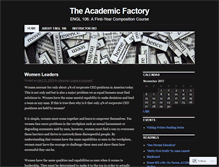 Tablet Screenshot of academicfactory.wordpress.com