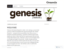 Tablet Screenshot of genesisperspective.wordpress.com