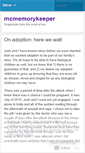 Mobile Screenshot of mcmemorykeeper.wordpress.com