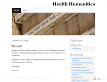 Tablet Screenshot of healthhumanities.wordpress.com
