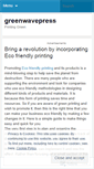 Mobile Screenshot of greenwavepress.wordpress.com
