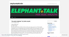 Desktop Screenshot of elephanttalkindie.wordpress.com