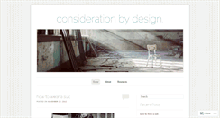 Desktop Screenshot of considerationbydesign.wordpress.com