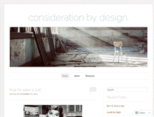 Tablet Screenshot of considerationbydesign.wordpress.com