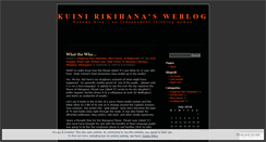 Desktop Screenshot of kuinirikihana.wordpress.com