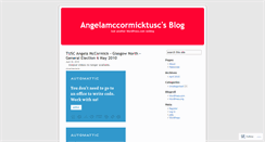 Desktop Screenshot of angelamccormicktusc.wordpress.com