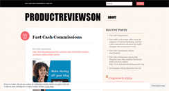 Desktop Screenshot of productreviewson.wordpress.com