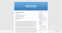 Desktop Screenshot of paperandpen.wordpress.com