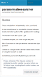 Mobile Screenshot of paranormalresearcher.wordpress.com