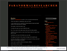 Tablet Screenshot of paranormalresearcher.wordpress.com