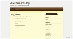 Desktop Screenshot of amkuska.wordpress.com