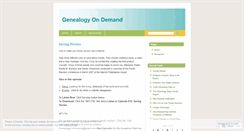 Desktop Screenshot of genealogyondemand.wordpress.com