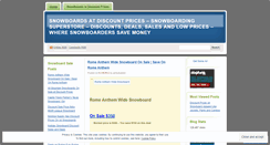Desktop Screenshot of discountsnowboards.wordpress.com