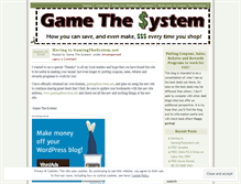 Tablet Screenshot of gamethesystem.wordpress.com