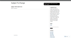 Desktop Screenshot of changeiseverywhere.wordpress.com