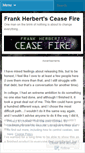 Mobile Screenshot of frankherbertsceasefire.wordpress.com