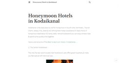 Desktop Screenshot of honeymoonhotelsinkodaikanal.wordpress.com