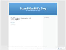 Tablet Screenshot of ecom296m181.wordpress.com