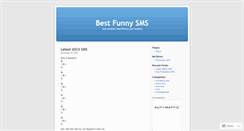 Desktop Screenshot of bestfunnysms.wordpress.com