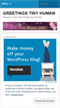 Mobile Screenshot of greetingstinyhuman.wordpress.com